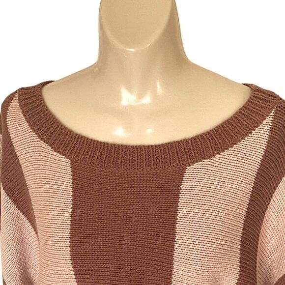 Trina Turk Horizon Bold Stripe Boatneck Dolman Sleeve Ribbed Trim Sweater - Picture 11 of 16